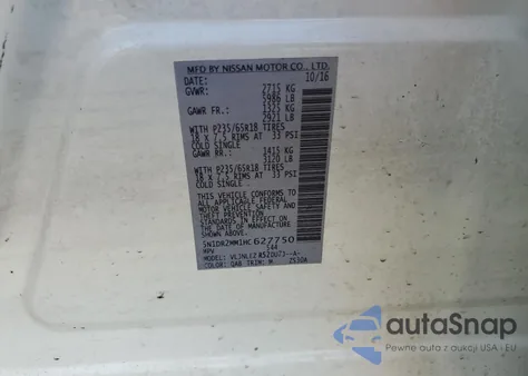 2017 Nissan Pathfinder S from USA, damaged, VIN 5N1DR2MM1HC627750